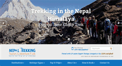 Desktop Screenshot of nepaltrekkingtourism.com