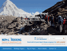 Tablet Screenshot of nepaltrekkingtourism.com